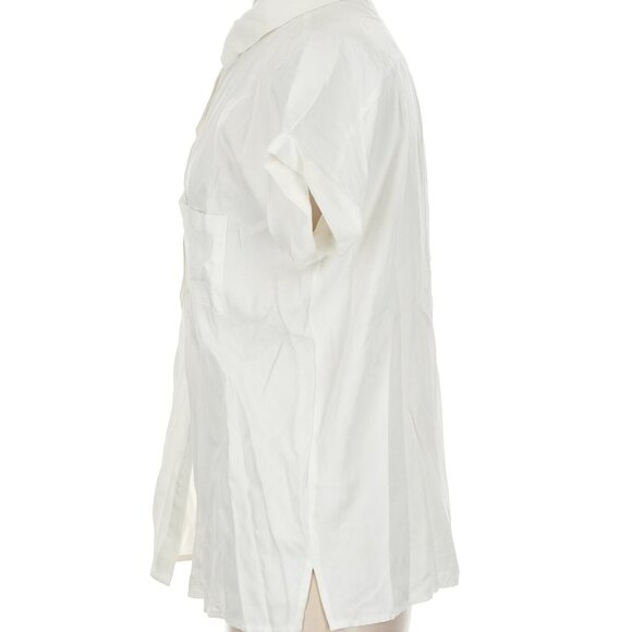 Lulus Ivory Rayon Button-Down Blouse – Size S - Picture 4 of 6
